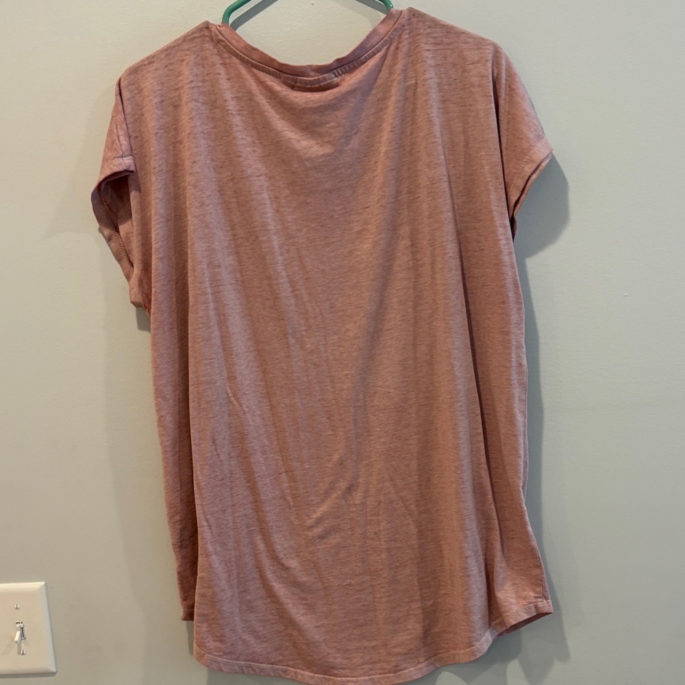 Floral Embroidered Mauve Women's Tee - Picture 7 of 8